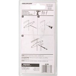 Hillman™ 851664 Strap Hinge, Zinc Plated Steel, Screw On Mount