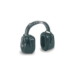 Honeywell 154-1010970 Earmuff, 30 dB Noise Reduction Rating, Black, Over The Head Band Position