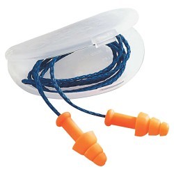 Honeywell SmartFit 154-SMF-30 Ear Plug, 25 dB Noise Reduction Rating, Flange, Specifications Met: ANSI S.3.19-1974, Disposable/Reusable: Reusable, Universal, Orange Plug, Blue Cord