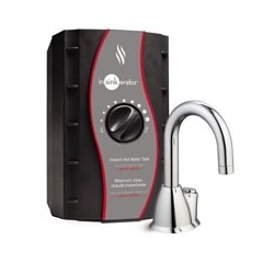 Insinkerator® H-HOT100C-SS Hot Water Dispenser System, 2/3 gal, 1/4 in Water Connection, Deck Mount, Polished Chrome, Import