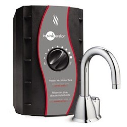 Insinkerator® H-HOT100C-SS Hot Water Dispenser System, 2/3 gal, 1/4 in Water Connection, Deck Mount, Polished Chrome, Import
