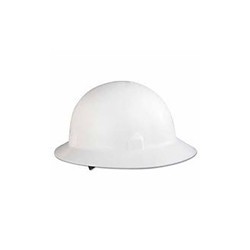 Hard Hat, 6-1/2 in Fits Minimum Hat, 8 in Fits Maximum Hat, Polyethylene, 8-Point Ratchet Suspension, Class C, G E ANSI Electrical Class Rating, Ratchet Adjustment, White