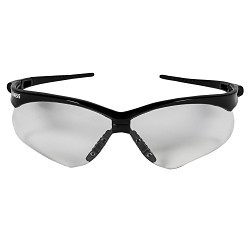 Kimberly-Clark Professional KleenGuard™ 25676 Safety Glasses, Anti-Scratch Lens Coating, Clear Lens, Half, Black Frame, Nylon Frame, Polycarbonate Lens, Universal