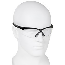 Kimberly-Clark Professional KleenGuard™ 25676 Safety Glasses, Anti-Scratch Lens Coating, Clear Lens, Half, Black Frame, Nylon Frame, Polycarbonate Lens, Universal