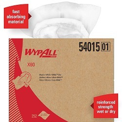 Kimberly-Clark Professional™ WypAll® X80 54015 Disposable Wipe, Hydroknit, Blue