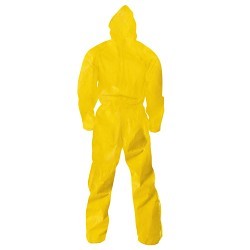 Kimberly-Clark Professional KleenGuard™ 9814 Coverall, X-Large, Yellow, Polyethylene-Coated Fabric