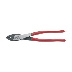 Klein® 1005 Crimping and Cutting Tool, 10-22 AWG, 9.6 in Overall Length, Steel Jaw, Insulated Insulated