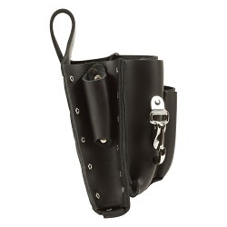 Klein® 5164T Tool Pouch, Tunnel Loop, 8-Pocket, Leather, Black