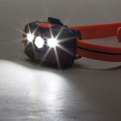 Klein® 56064 Headlamp, Led Bulb, ABS Housing, All-On/Boost: 400; Spot/High: 200; Flood/Low: 100 Lumens