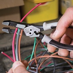 Klein® J215-8CR High Leverage Side Cutting Plier, 1.5 in Nominal Capacity, 1.083 W x 2.04 L x 0.5 T in Jaw, 8.232 in Overall Length, No Insulated