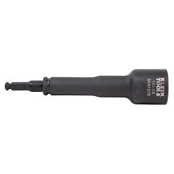Klein® NRHD4 Square Impact Socket, Hands-Free Adjustment, Imperial, Hex/Square Drive, 7/16 Hex, 1/2 Square in Drive, Single-End Impact Socket, 3/4, 13/16, 1, 1-1/8 Square in Socket, 4 Points