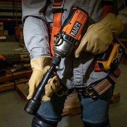 Klein® NRHD4 Square Impact Socket, Hands-Free Adjustment, Imperial, Hex/Square Drive, 7/16 Hex, 1/2 Square in Drive, Single-End Impact Socket, 3/4, 13/16, 1, 1-1/8 Square in Socket, 4 Points