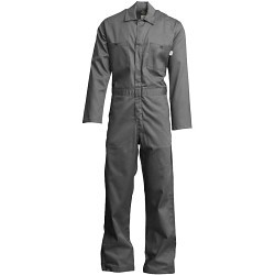 LAPCO FR™ CVEFR7GY Coverall, Men, X-Large, Gray, Cotton