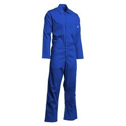 LAPCO FR™ CVEFR7 ROYAL BLUE 5XL REG LENGTH Coverall, Men, 5X-Large, Royal Blue, Cotton, 62-64 Chest, 30 in Inseam Length, 62-64 Waist