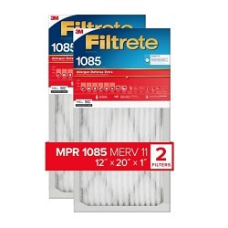 Air Filter, 20 in Height, 12 in Width, 1 in D, MERV: 11