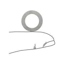 Ring Shim, 12 mm Inside Dia, 18 mm Outside Dia, 0.5 mm Thickness, 1074-1095 Spring Steel