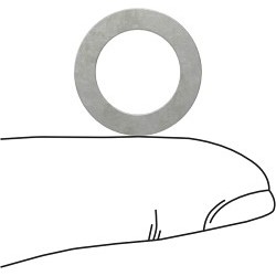 Ring Shim, 12 mm Inside Dia, 18 mm Outside Dia, 1 mm Thickness, 1074-1095 Spring Steel