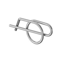 Cotter Pin, 1-3/4 in Overall Length, 1050-1095 Spring Steel, Zinc Plated