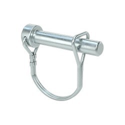 Safety Clevis Pin, 3/8 in Wire Dia, Round Wire, 2-5/16 in Overall Length, 1-3/8 in Usable Length, 1004-1045 Carbon Steel