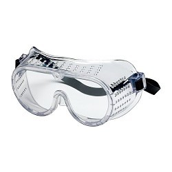 MCR Safety 2225R Safety Goggles, UV-AF Anti-Fog Lens Coating, Clear Lens, Polycarbonate Lens, 99.9 % UV Protection, Rubber Strap, Clear Frame