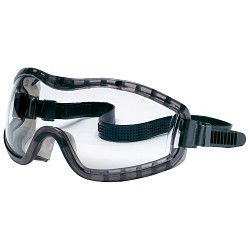 MCR Safety 2310AF Safety Goggles, UV-AF Anti-Fog, Anti-Scratch Lens Coating, Clear Lens, Polycarbonate Lens, 90 % UV Protection, Rubber Strap, Smoke Frame