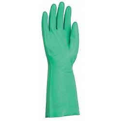 MCR Safety 5331S Heat Resistant Gloves, 2X-Large, #11, Green, Nitrile, Cotton Flocked, Straight Cuff, 13 in Length