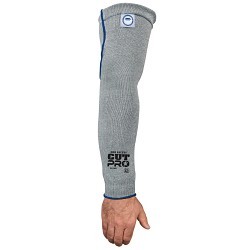 MCR Safety Cut Pro® 9318D7 Sleeve, Universal, 18 in Length, 7 mil Thickness, Dyneema, Blue/Gray