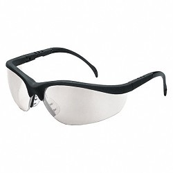 MCR Safety KD119AF Safety Glasses, Duramass Anti-Fog/Anti-Scratch Lens Coating, I/O Clear Mirror Lens, Half, Black Frame, Nylon Frame