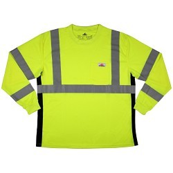 MCR Safety LSTSCL3MLX2L T-Shirt, Hooded: No, 2X-Large, Hi Vis Lime, Polyester