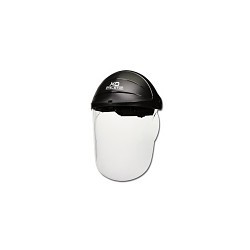 MCR Safety MCR104 Face Shield Headgear, Black (Headgear)/Clear (Sheild), Polycarbonate(Lens), Nylon (Frame), Ratchet Adjustment