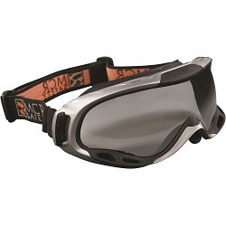 MCR Safety PGX110AF Safety Goggles, Duramass UV-AF Anti-Fog Lens Coating, Clear Lens, Polycarbonate Lens, 99.9 % UV Protection, Elastic Strap, Silver Frame