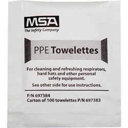 MSA Safety 697383 Towelette, 7-1/4 x 5 in Tissue, 100 Tissue