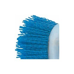 Cup Brush, 2 in Brush Dia, Crimped Wire, Silicon Carbide Fill