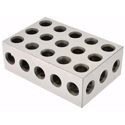 2-4-6 Setup Block, 4 in Length, 2 in Width, 6 in Height, 0.0003 in Squareness, Hardened Steel