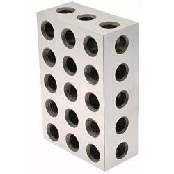 2-4-6 Setup Block, 4 in Length, 2 in Width, 6 in Height, 0.0003 in Squareness, Hardened Steel