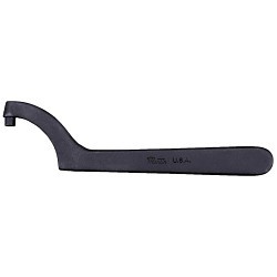 Pin Spanner Wrench, 2-1/2 in, 0.28 in Pin Dia, 7 in Overall Length, Steel