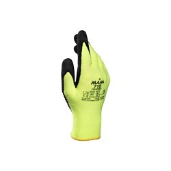 Mapa® 2248290 Heat Resistant Gloves, Large, #9, Yellow, Knit Fabric, Neoprene Coating, Knit, Elastic Knit Wrist Cuff, Nitrile, 9-1/2 in Length, 257 deg F Maximum Temperature, Temp-Dex