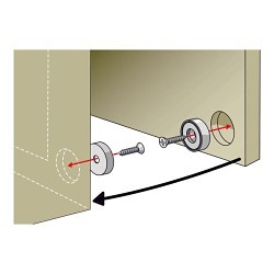 Master Magnetics THE MAGNETIC SOURCE™ NMLKIT5 Latch Magnet, 1.13 in Width, Neodymium, Zinc