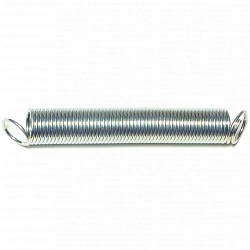 Extension Spring, 3/8 in Outside Dia, 2-9/16 in Overall Length, Spring Steel
