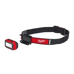 Milwaukee® 2012R Rechargeable Magnetic Headlamp and Task Light, Led Bulb, 450 Lumens, Red