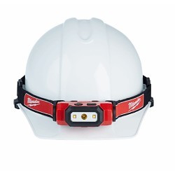 Milwaukee® 2111-21 USB Hard Hat Headlamp, LED Bulb, 475 Lumens, Red