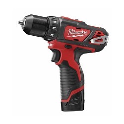 Milwaukee® 2407-22 Drill/Driver Kit, 3/8 in Drive, 275 in-lb Torque, 12 VDC, 7.38 in Overall Length, Battery Included: Yes