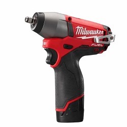 Milwaukee® 2454-22 Impact Wrench Kit, Standard Drive, 3/8 in Drive, 117 ft-lb Torque, 12 VDC, 6-1/2 in Overall Length, Battery Included: Yes