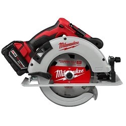 Milwaukee® 2631-21 Circular Saw Kit, 7-1/4 in Blade, 5/8 in Arbor/Shank, 18 VDC, 1-7/8 in Cutting Depth, Lithium-Ion Battery, Battery Included: Yes