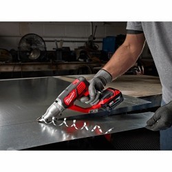 Milwaukee® 2635-22 Double Cut Shear Kit, Kit, Cutting Capacity: 20 ga Stainless Steel, 18 ga Steel, 2500 spm, Pistol Grip, 15.2 in Overall Length, Lithium-Ion Battery, Battery Included: Yes