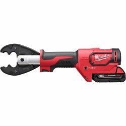 Milwaukee® 2678-22BG Cordless Crimper Kit, Crimping Capacity: 8 AWG to 350 kcmil Aluminum Lug, 8 AWG to 600 kcmil Copper Lug, 6 Ton Crimping Force, 18 V, Lithium-Ion Battery