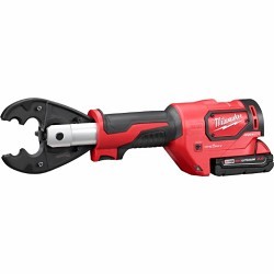 Milwaukee® 2678-22BG Cordless Crimper Kit, Crimping Capacity: 8 AWG to 350 kcmil Aluminum Lug, 8 AWG to 600 kcmil Copper Lug, 6 Ton Crimping Force, 18 V, Lithium-Ion Battery