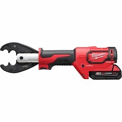 Milwaukee® 2678-22O Cordless Crimper Kit, Crimping Capacity: 8 AWG to 350 kcmil Aluminum Lug, 8 AWG to 600 kcmil Copper Lug, 6 Ton Crimping Force, 18 V, Lithium-Ion Battery