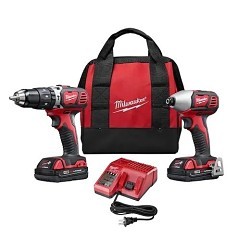 Milwaukee® 2697-22CT Combination Kit, 2, 18 V, 1.5 Ah Battery