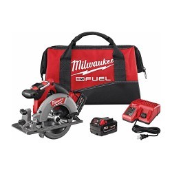Milwaukee® 2730-22 Cordless Circular Saw Kit, 5/8 in, 18 V, 1-5/8, 2-3/16 in Cutting Depth, Lithium-Ion Battery, Battery Included: Yes, Blade Side: 6-1/2 in